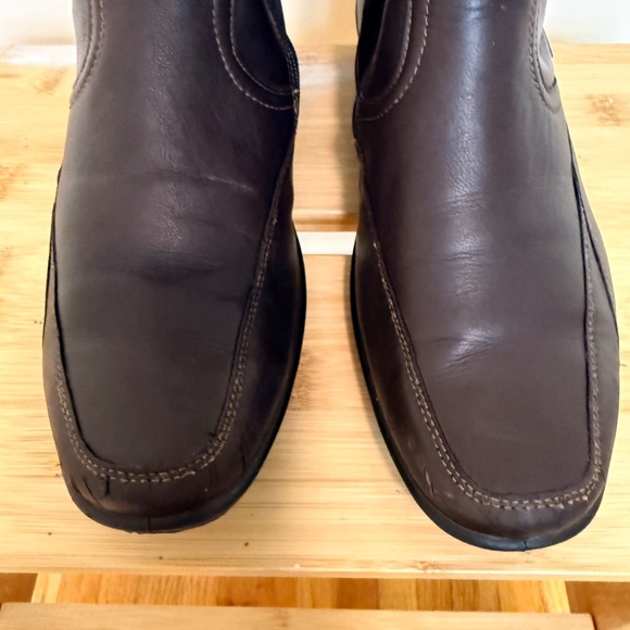 ECCO Brown Leather Mid-Calf Boots - Picture 7 of 10